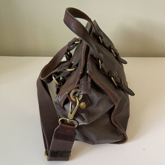 FOSSIL Maddox Vintage Convertible Crossbody Handbag Satchel Purse Bag Leather - Picture 7 of 12